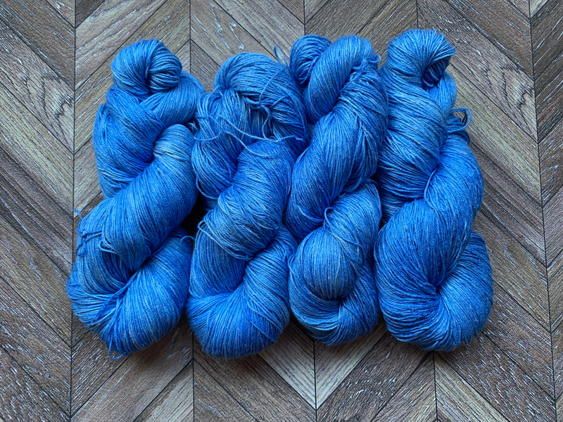 Silken Linen Fingering - Brilliant Blue