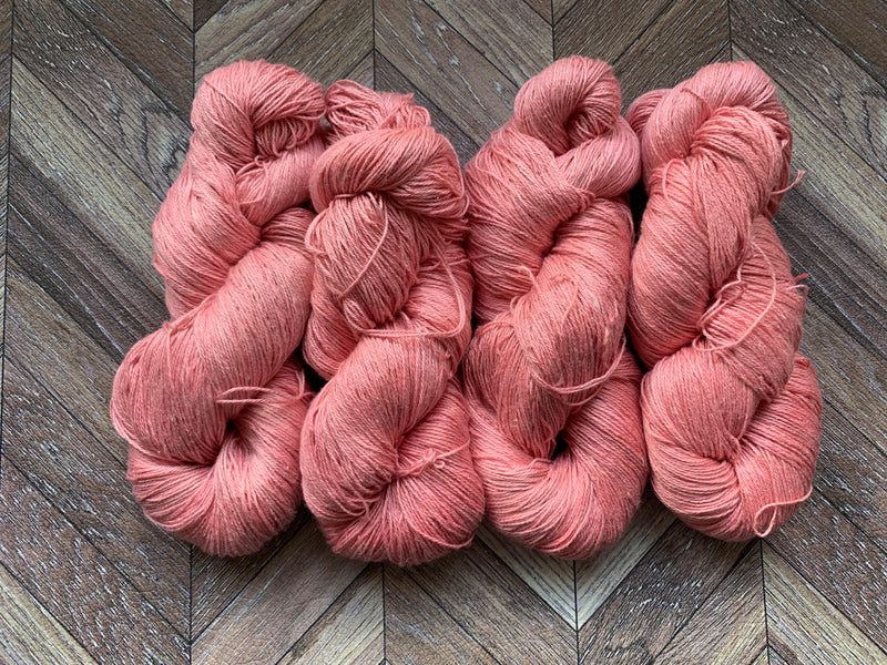 Silken Linen Fingering - Pink Flambe