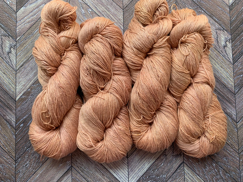 Silken Linen Fingering - Ginger Peach